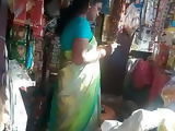 SATIN SILK SAREE AUNTY