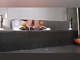 teen in loose blue jeans piss spy