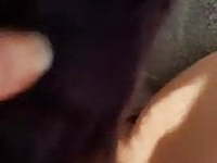 Kitten plays with makeup brush whilst tail is in her butt
