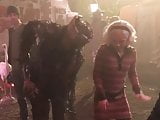 Kiernan Shipka dancing on set