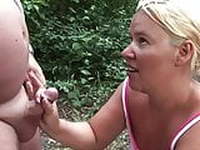German milf Outdoor sex 