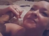 Slut Wife Jerks Cock for Facial
