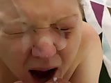 Red Head friend takes a Facial