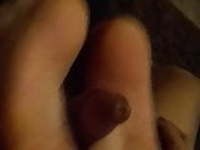Quick footjob solejob with manon