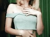 Topless Teen Blonde Dances in Her Panties