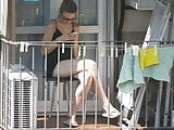 Teen neighbor on the balcony V