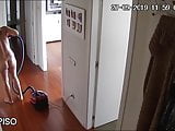 Cleaning House Naked P1 - Caught on Hidden Cam