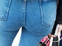 Turkis teen ass thong jeans walk