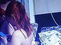 Two girls taking a break after lesbian sex
