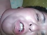 my fat with her dildo