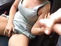 Hotwife masturbating with stranger cock
