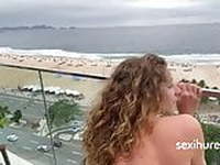 Sex on the balcony with this sexy bitch