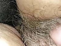 Playing With Wifes Hairy Pussy