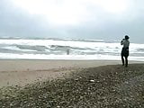 Cute Blond Strips at Beach