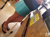Upskirt Sexy Asian Granny  (SHORTS UNDER)