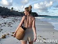 Sex on the beach - Big Ass Young Blonde blowjob and fucking
