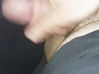 Pantyjob and cum on the wifes balck pantie