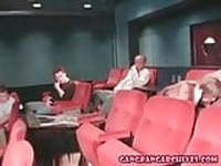 Gangbang Archive MILF with big tits movie theater fuck