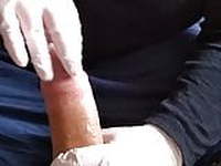White gloves handjob - part 1