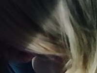 Blonde BBW sucking my cock