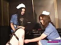 Dominatrix Dinah with TV and smoking slave