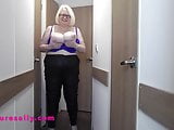 Granny big tits with big butt in tight jeans