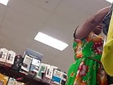Upskirting a sexy black granny in black panties! Part1 