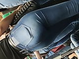 Hot tight jeans ass girl candid