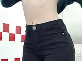 Teen stripping down at Public Bathroom