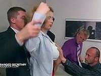 Big tits secretary Terri Nova gangbanged at work
