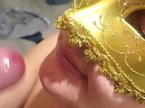 Sucking daddys cock and taking his load on my face