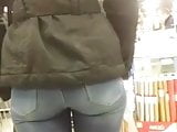 Candid Hearth Shaped Jeans Ass
