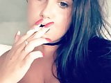 Leather bra smoking