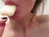 Enjoying an ice cold ice cream