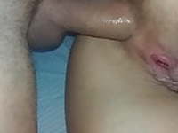 Lateral anal fuck amazing gape