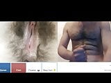 Videochat 60 Mega hairy pussy and my dick