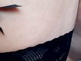 Granny with saggy tits sucks a hairy cock from a young guy