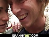 70 years old prostitute picked up and doggy-fucked