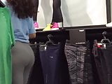 Teen Voyeur - Bushy Brunette in Leggings