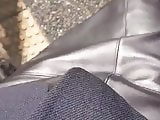 leather skirt japonese heels