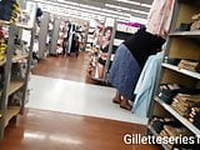 Candid store follow granny upskirt