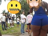Black booty walking 
