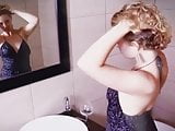 In front of the mirror