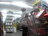 Phat booty lady bends over
