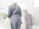 Candid bengali hijabi slag phat ass walking and teasing 