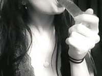 olivia sucking on a dildo